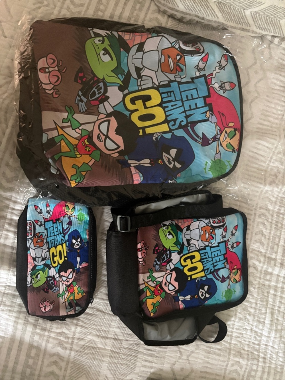 Teen titans go backpack and lunchbox set